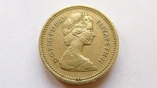 1 British Pound Coin :: United Kingdom 1983