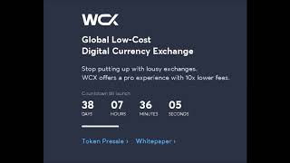 Nueva ICO coin WCX 5$ dolares gratis/ NEW ICO TOKEN WCX 5$ USD FREE