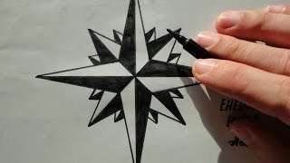 ♛Как нарисовать Розу Ветров✵ (Ахадов Эльнур)