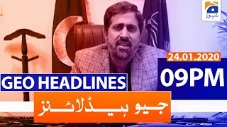 Geo Headlines 09 PM | 24th January 2020