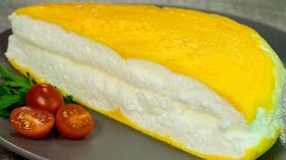 Выглядит эффектно! Очень нежный, вкусный, сытный омлет ”Пуляр” с необычным разрезом. | Appetitno.TV