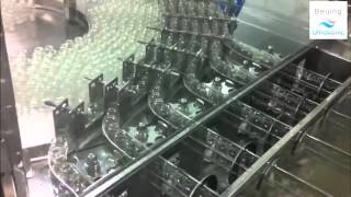 Dây chuyền rửa chai lọ thủy tinh (Tiệt trùng - Khử khuẩn) www.mayruakho.com