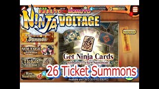 NARUTO X BORUTO NINJA VOLTAGE#2 สุ่ม Ticket Summons Free 26 อัน[เกมมือถือ]