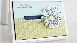 Tutorial: Kullerkarte mit Stampin' Up! Gänseblümchengruß