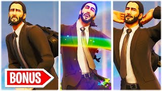*DELETED BONUS SCENES* JOHN WICK SKIN SHOWCASED WITH 50 DANCE EMOTES! Fortnite