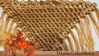 ШАЛЬ КРЮЧКОМ БЫСТРО И ПРОСТО 3D.Как связать красивую  шаль.Сrochet shawl