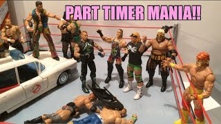 GTS WRESTLING: Part Timer Mania!! WWE figure matches animation! Mattel Elite series 27