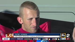 Double-amputee Marine veteran close to finishing 'month of marathons'
