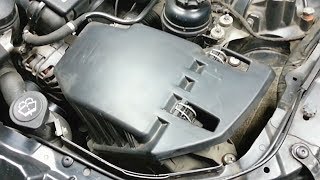 BMW 5 E60 снятие воздушного фильтра двигателя