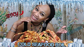 COLD Snow Crab Seafood Boil Mukbang with Dippin Dash Butter Sauce