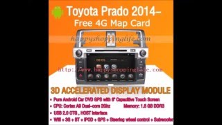Toyota Land Cruiser Prado 2014-2015 Android Car DVD Player GPS Radio Wifi 3G