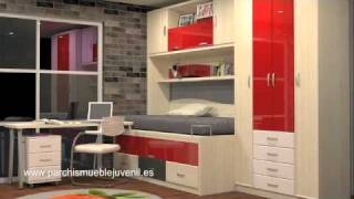 DORMITORIOS JUVENILES MADRID/ HABITACIONES JUVENILES/ CAMAS NIDO/ MUEBLES PARA ESPACIOS REDUCIDOS