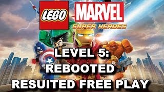 LEGO Marvel Super Heroes: Level 5 Rebooted Resuited FREE PLAY (All Minikits & Stan Lee in Peril)
