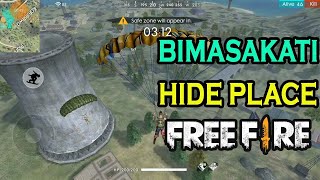 BIMASAKTI HIDE PLACE || Free fire ? top hide place|| Run gaming?