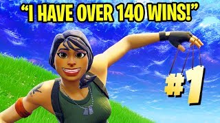 KID CAUGHT *LYING* ABOUT HIS WINS IN FORTNITE RANDOM DUOS!!