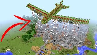 DESTRUCTION D'UN VILLAGE AVEC UN INCROYABLE BOMBARDIER DANS MINECRAFT !
