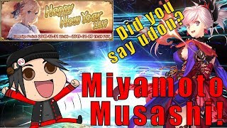 EX LUCK TO END OFF 2018! -- Fate/Grand Order NA New Year 2019 Musashi Gacha Rolls