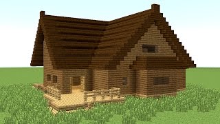 MINECRAFT: How to build big wooden house #4
