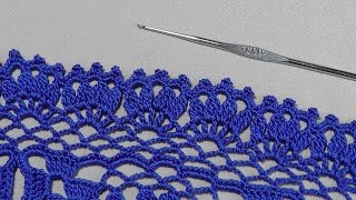 Вязание ажурной КАЙМЫ крючком. Обработка низа юбки.