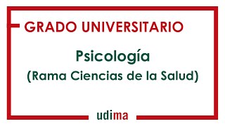 Presentación del Grado en Psicología