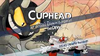 Cuphead - All Bosses Expert (Legacy) - World Record Speedrun 25:42