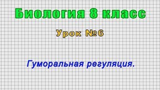 Биология 8 класс (Урок№6 - Гуморальная регуляция.)