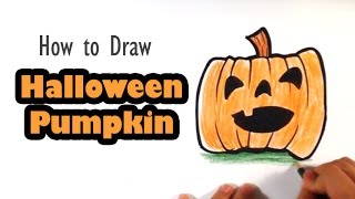 How to Draw a Halloween Pumpkin - Easy Pictures to Draw