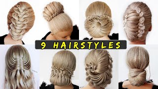 ? 9 Easy UPDO HAIRSTYLE Tutorials? Wedding Prom Updo perfect for long, medium & shoulder length hair