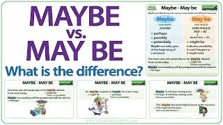 Maybe vs. May be - What is the difference?