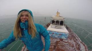 Аренда яхты в Сочи - выходим в море в снег г. Сочи