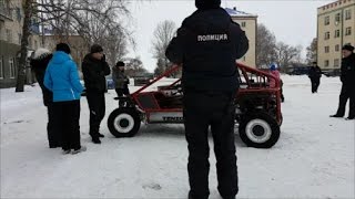 Самодельный багги Вираж "Покатушки на площади" г Петровск.Homemade buggy
