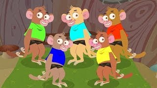 Five Little Monkeys | Nursery Rhyme with Lyrics