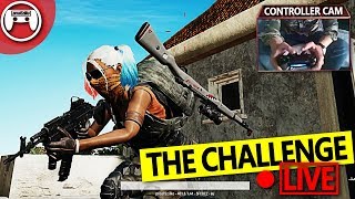 No Helmet Challenge - PUBG PS4 Pro Solo Live Stream with Controller Camera