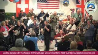 Dueling Banjos with The Kruger Brothers at Eagle Music Shop