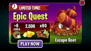 Plants Vs Zombies 2 Epic Quest Escape Root