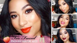 TOO FACED PEACH KISS LIPSTICK SWATCHES