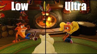 Crash Bandicoot N. Sane Trilogy - Graphics Comparison Low vs Ultra