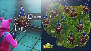 How To Find Hidden Gnomes in Fortnite! Search Hidden Gnome Spawn Locations! (Fortnite Week 7 Gnomes)