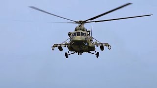 Учение с экипажами вертолетов Ми-8АМТШ в Курганской области