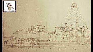 Drawing of thanjavur temple/Brihadisvara Temple..!