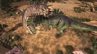 Deathworm vs Giganotosaurus!  (+Wyvern, Rock Elemental) || ARK Survival Evolved
