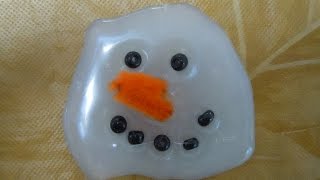 Melted Snowman Christmas Ornament made from Hot Glue