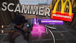 *SCAMMING PEOPLE* FOR MOONGLOW AS MCDONALDS WORKER!! (Scammer Gets Scammed) Fortnite Save The World
