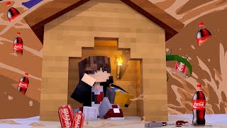 Minecraft: DESAFIO DA BASE 100% SEGURA CONTRA TSUNAMI DE COCA COLA ‹ JUAUM ›