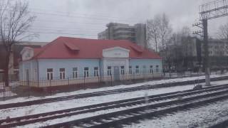 . Зимний Минск из окна поезда Москва-Брест