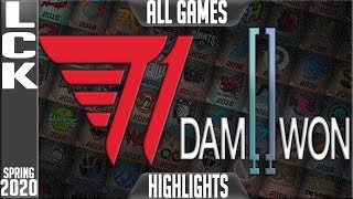 T1 vs DWG Highlights ALL GAMES | LCK Spring 2020 W1D1 | T1 vs Damwon Gaming