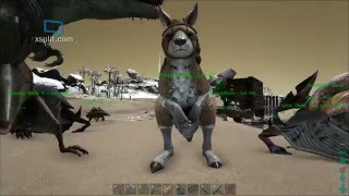 Riding the Procoptodon Kangaroo after it was released in ARK Survival Evolved Patch 230!