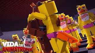 Minecraft: VIDA DE ANIMATRONIC #33 -BEIJEI O CLONE DA CHICA!!! ( FIVE NIGHTS AT FREDDY'S )
