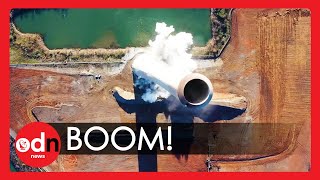 Spectacular Implosion as 1,000ft Chimney Demolished in Alabama