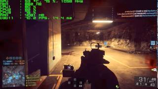 Battlefield 4 Multyplayer Gameplay. FPS Test Nvidia GTX 650 and AMD Athlon II X3 460 up to 3700Mhz
